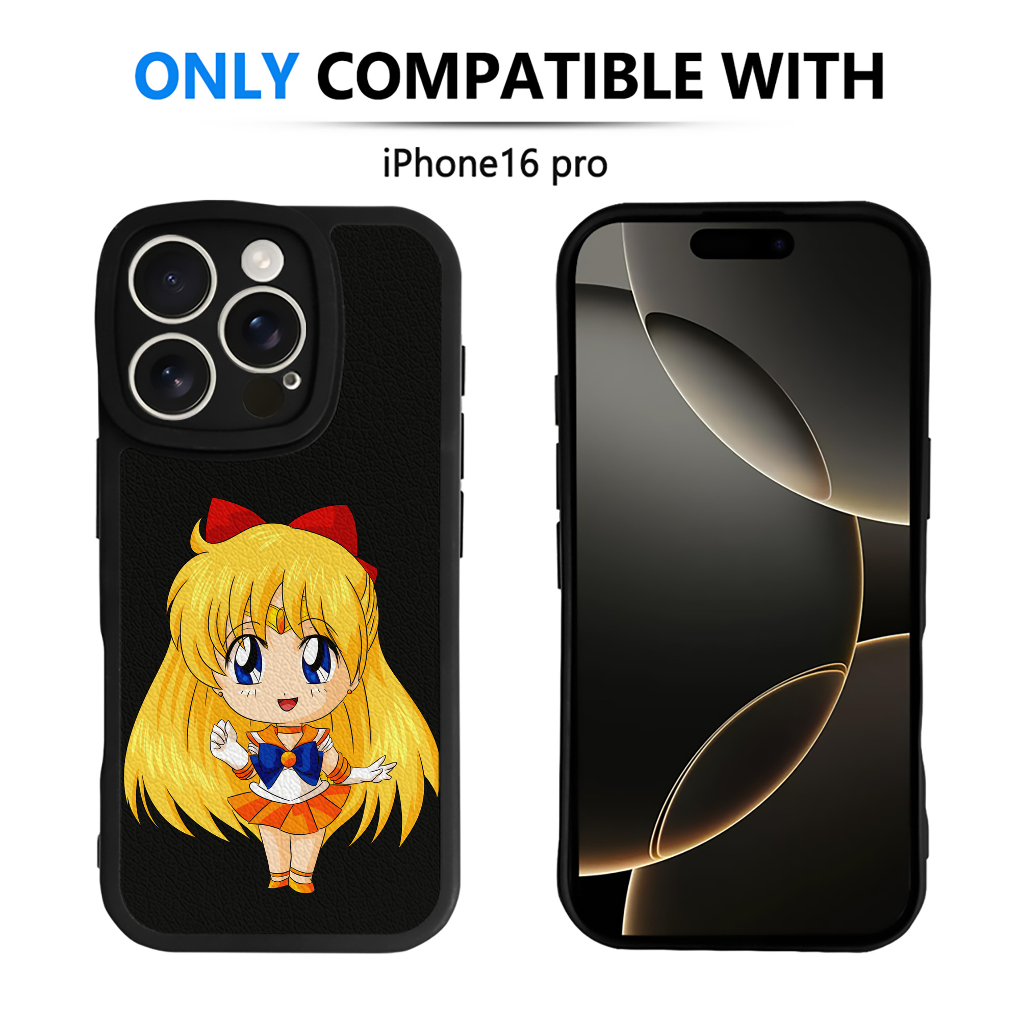 （画像用） 美少女戦士セーラームーン 愛野 美奈子 あいの みなこ Sailor Moon Aino Minako 【iPhone 16シリーズ対応】シリコンスマホケース（レザー調） 材質：シリコン